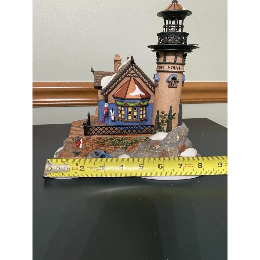 Department 56 Lighthouse Lynton Point Tower Dickens Village Vintage Christmas
